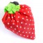 Strawberry shape shopping custom foldable polyester tote bag
